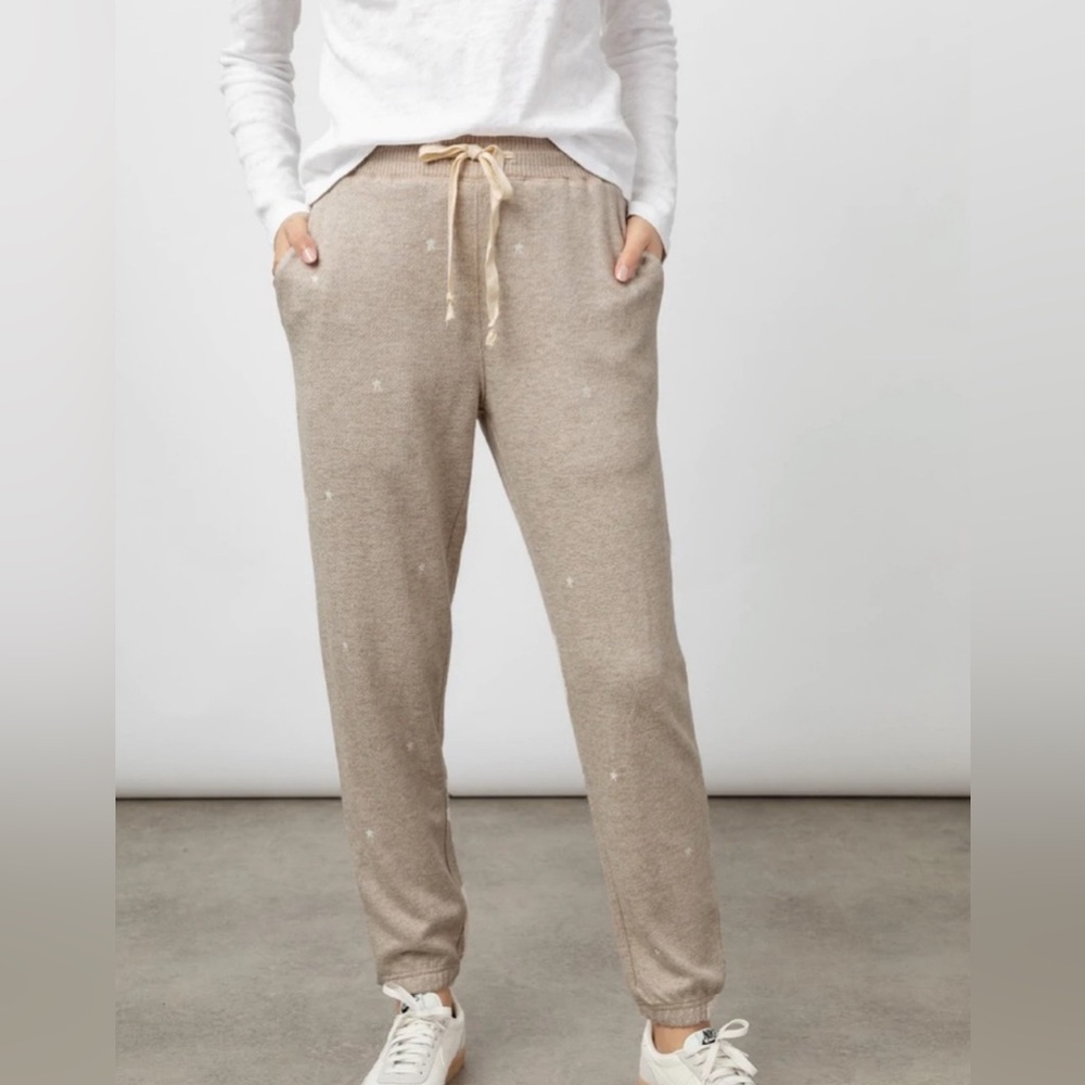 Rails Sweatpants Joggers Womens Size XS Oakland Heathered Tan Stars NEW $148‎